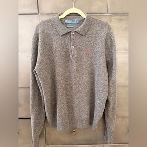 Polo by Ralph Lauren Gray Wool 1/4 Sweater